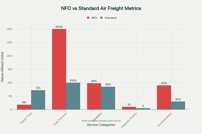 NFO vs Standard Air Freight: Performance Comparison