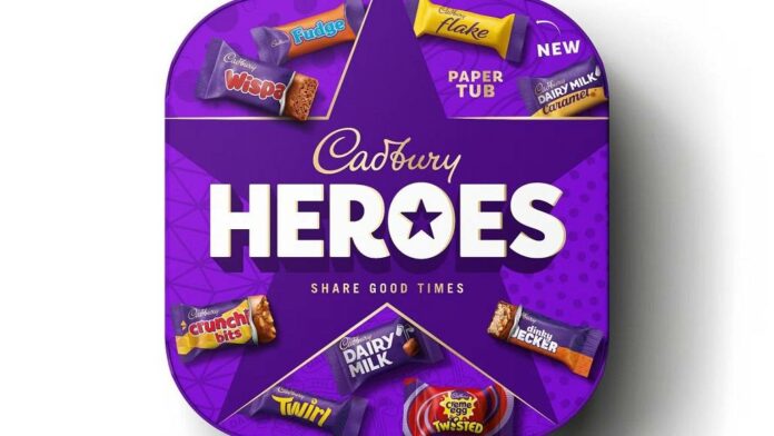 Cadbury Heroes Paper Tubs