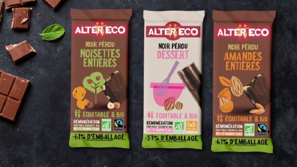 Amcor Alter Eco recyclable chocolate packaging
