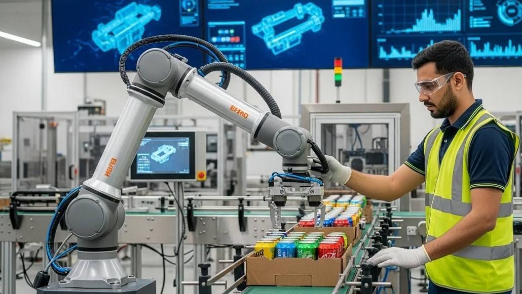 Robotics in beverage packaging operations