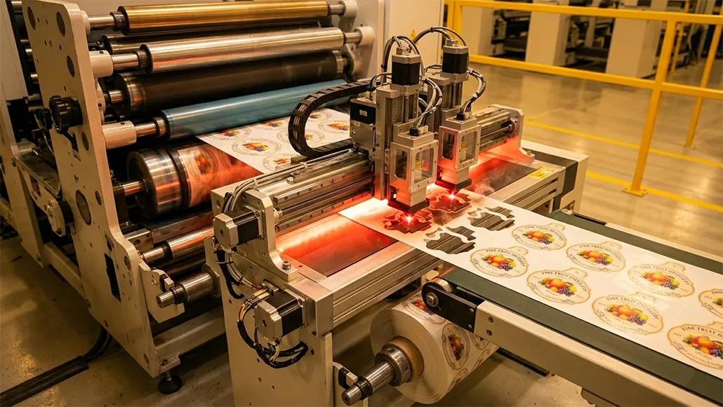 High speed label printing