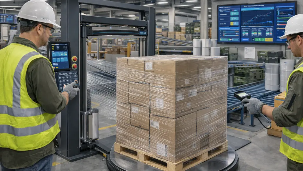 automatic stretch wrapper for pallets