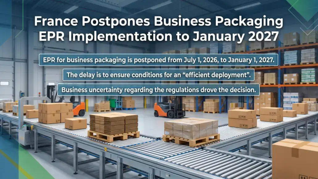 France Postpones Business Packaging EPR Implementation to January 2027