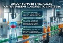 Amcor Supplies Specialized Tamper-Evident Closures to Ginstberg glass closures