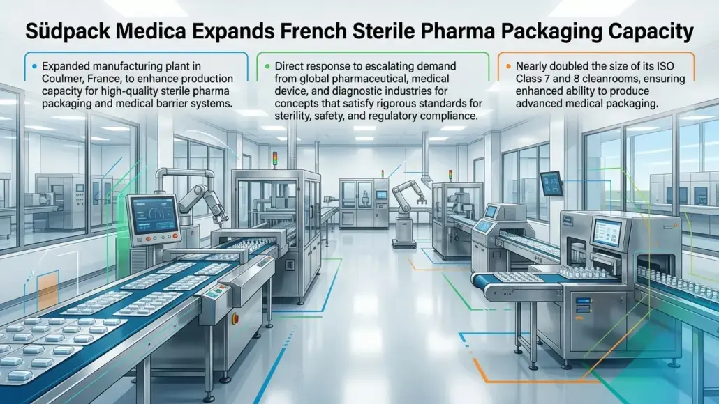 Südpack Medica Expands French Sterile Pharma Packaging Capacity