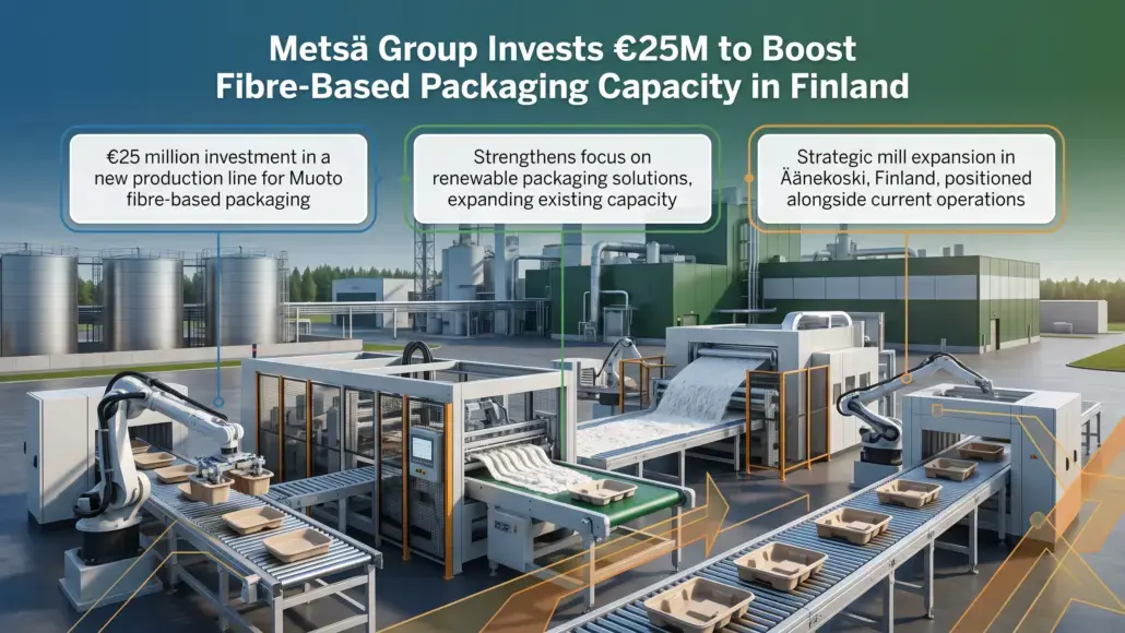 Metsä Group Invests €25M in Fibre-Based Packaging Line in Finland