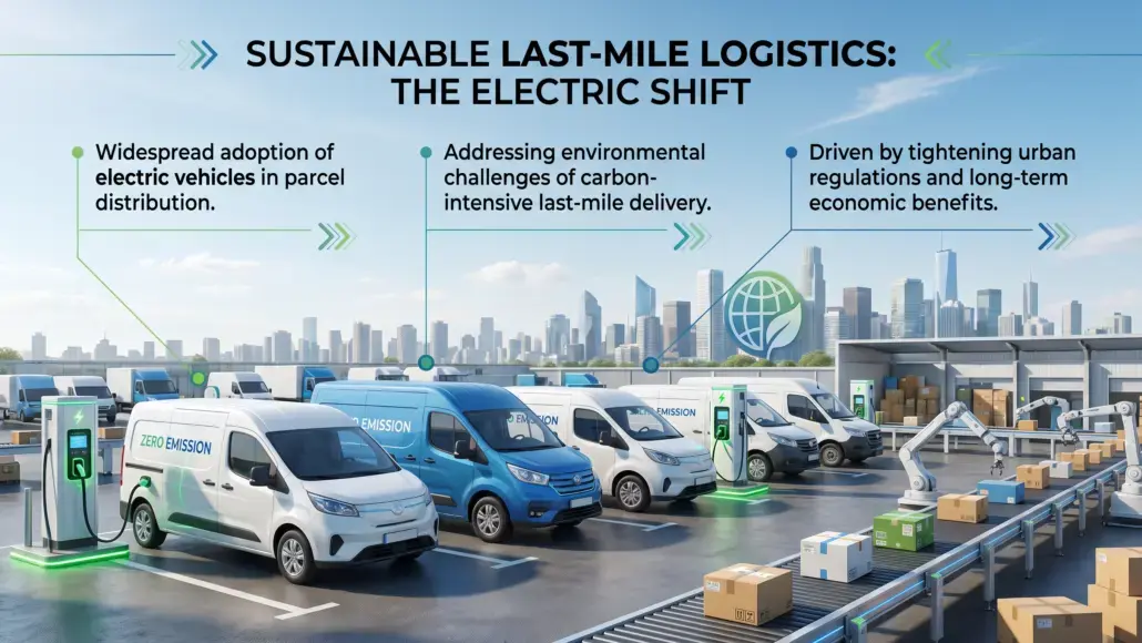 Battery-Powered Delivery Fleets Reducing Parcel Distribution Emissions
