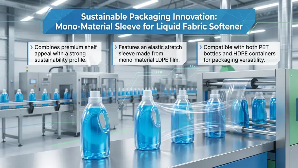 Coveris Develops Mono-Material Sleeve for Liquid Fabric Softener Launch in France