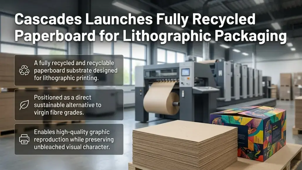 Cascades Launches Fully Recycled Paperboard Built for Lithographic Packaging