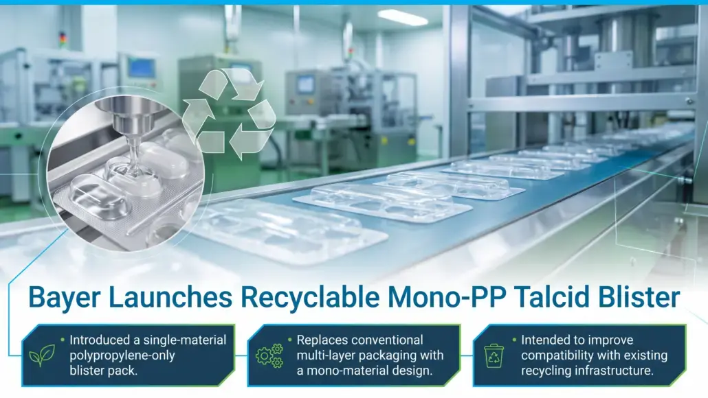 Bayer Launches Recyclable Mono-PP Talcid Blister in Germany